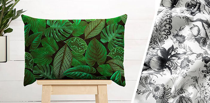 Decor fabrics with digital prints